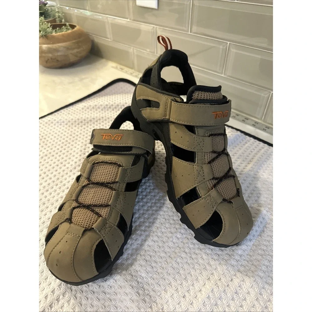 Teva DEACON Sport Hiking Fisherman Sandals Shoes Men's Size US 9 Brown New